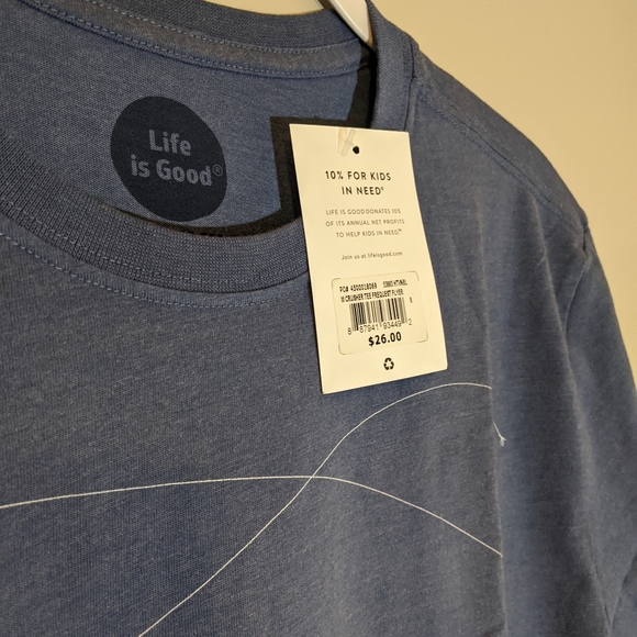 NWT Life is Good Frequent Flyer Crusher Tee Fly Fishing Outdoor T-Shirt - Picture 2 of 4